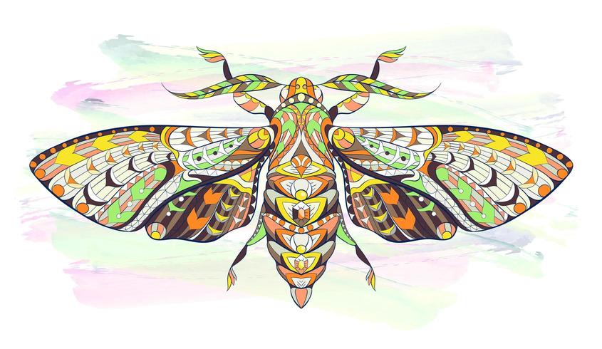 Falena o farfalla modellata sul fondo di lerciume vettore