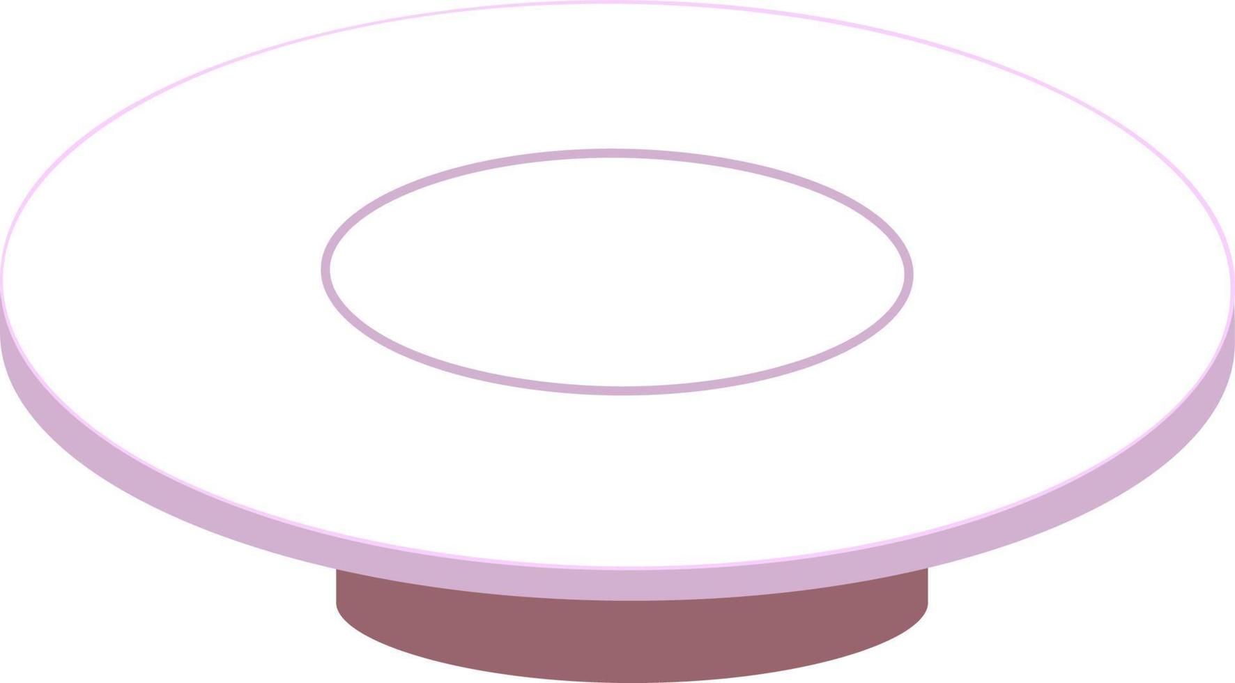 illustrazione della piastra rotonda vettore