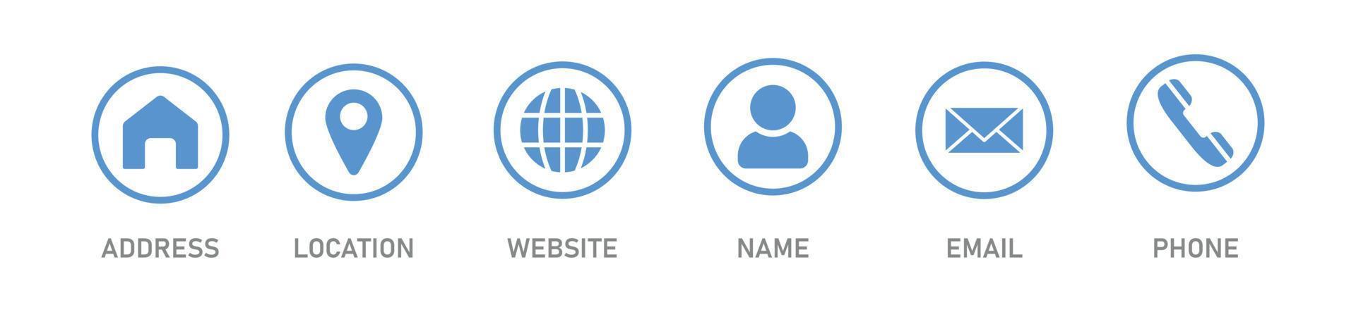 icona delle informazioni per il web. profilo home support indirizzo sito web. disegno al tratto in blu. vettore