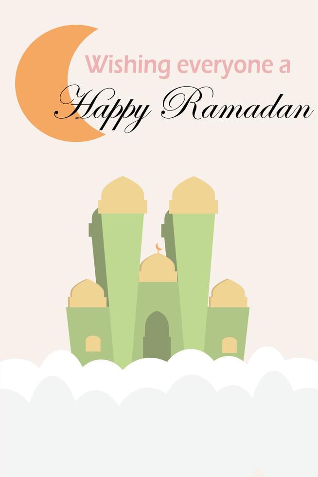 augurando a tutti un felice background ramadan vettore