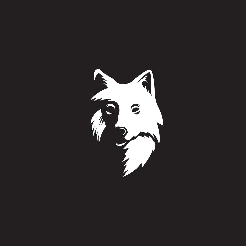 disegno del logo di illutration di simbolo di vettore del logo della testa del lupo