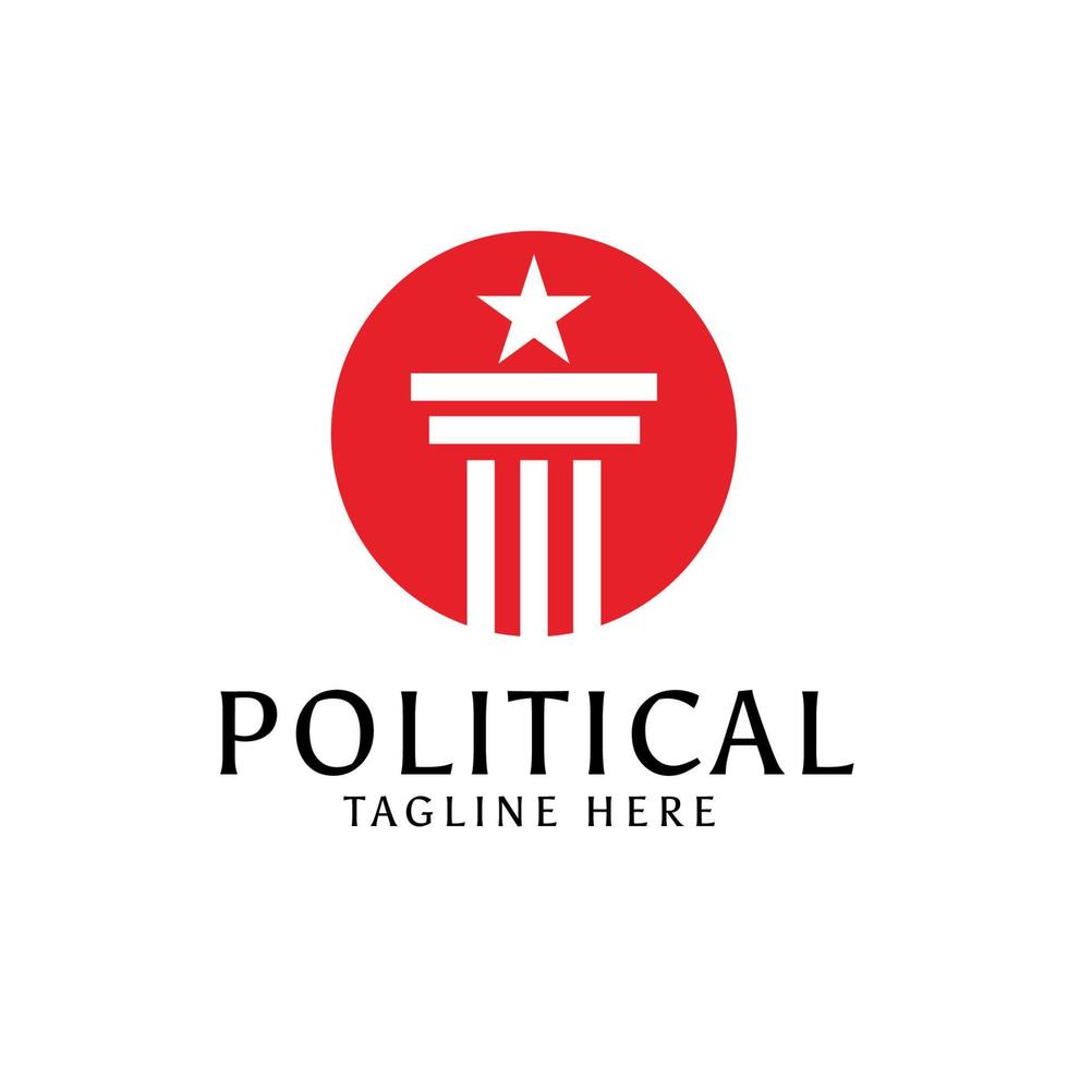 design del logo della capitale politica vettore