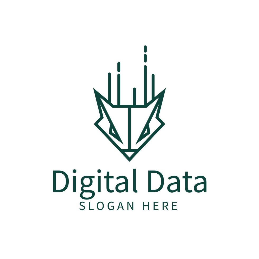 sistema di dati digitali scurity logo design vettore