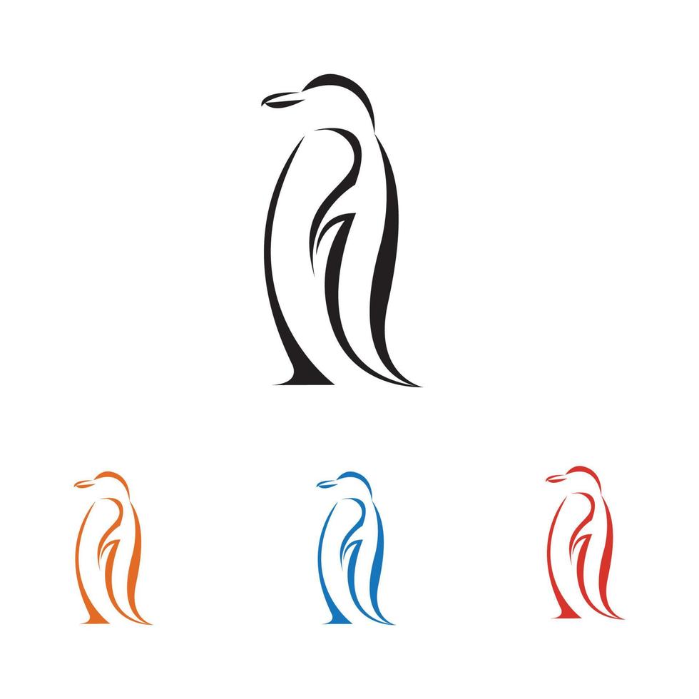 illustrazione del logo del pinguino vettore