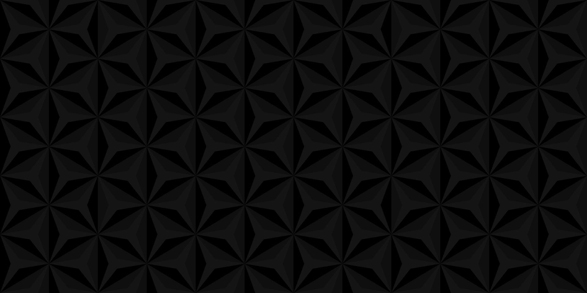 triangolo geometrico nero 3d sfondo. motivo geometrico a mosaico scuro. sullo sfondo del modello di forma poligonale. modello creativo triangolare. design moderno astratto della carta da parati. illustrazione vettoriale. vettore