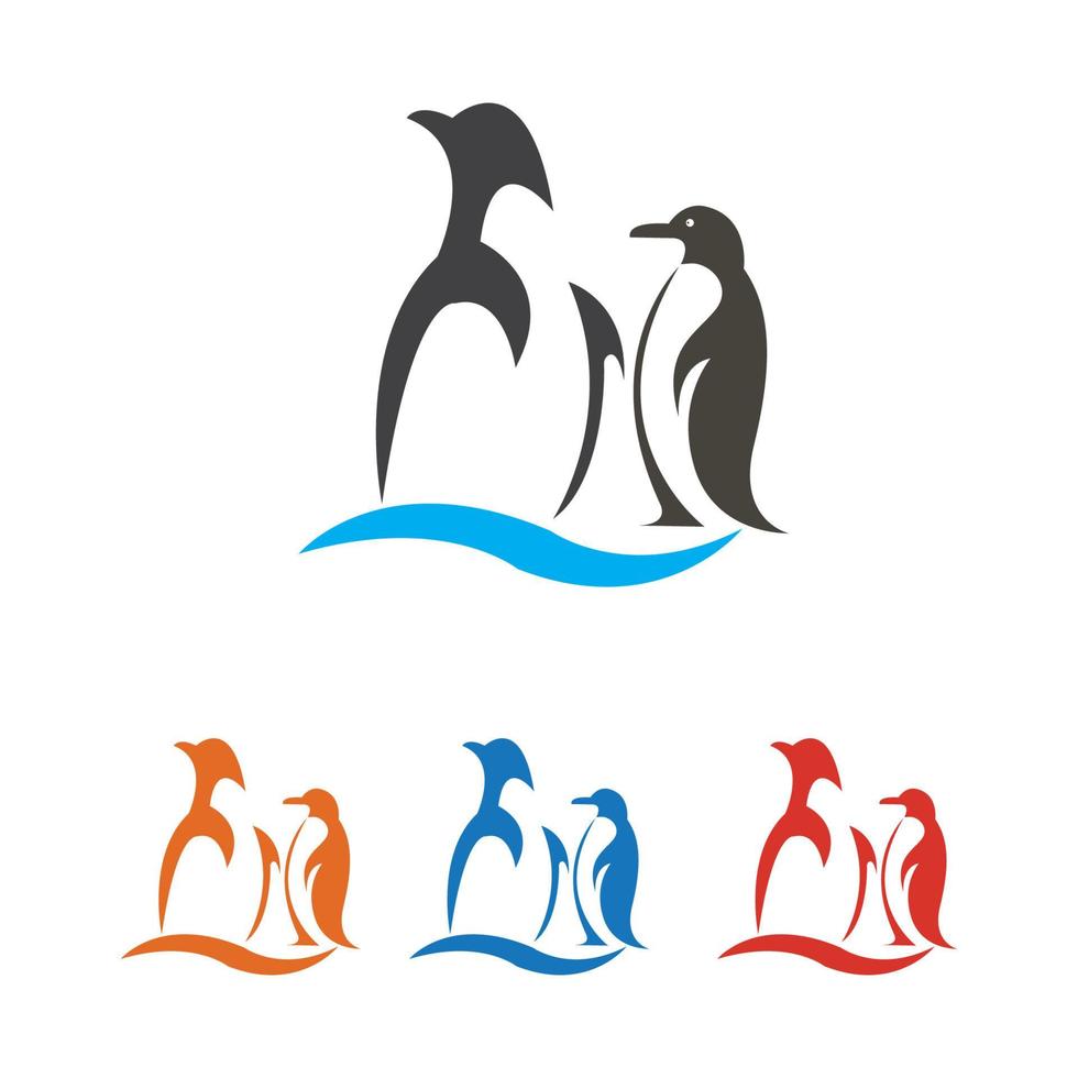 illustrazione del logo del pinguino vettore