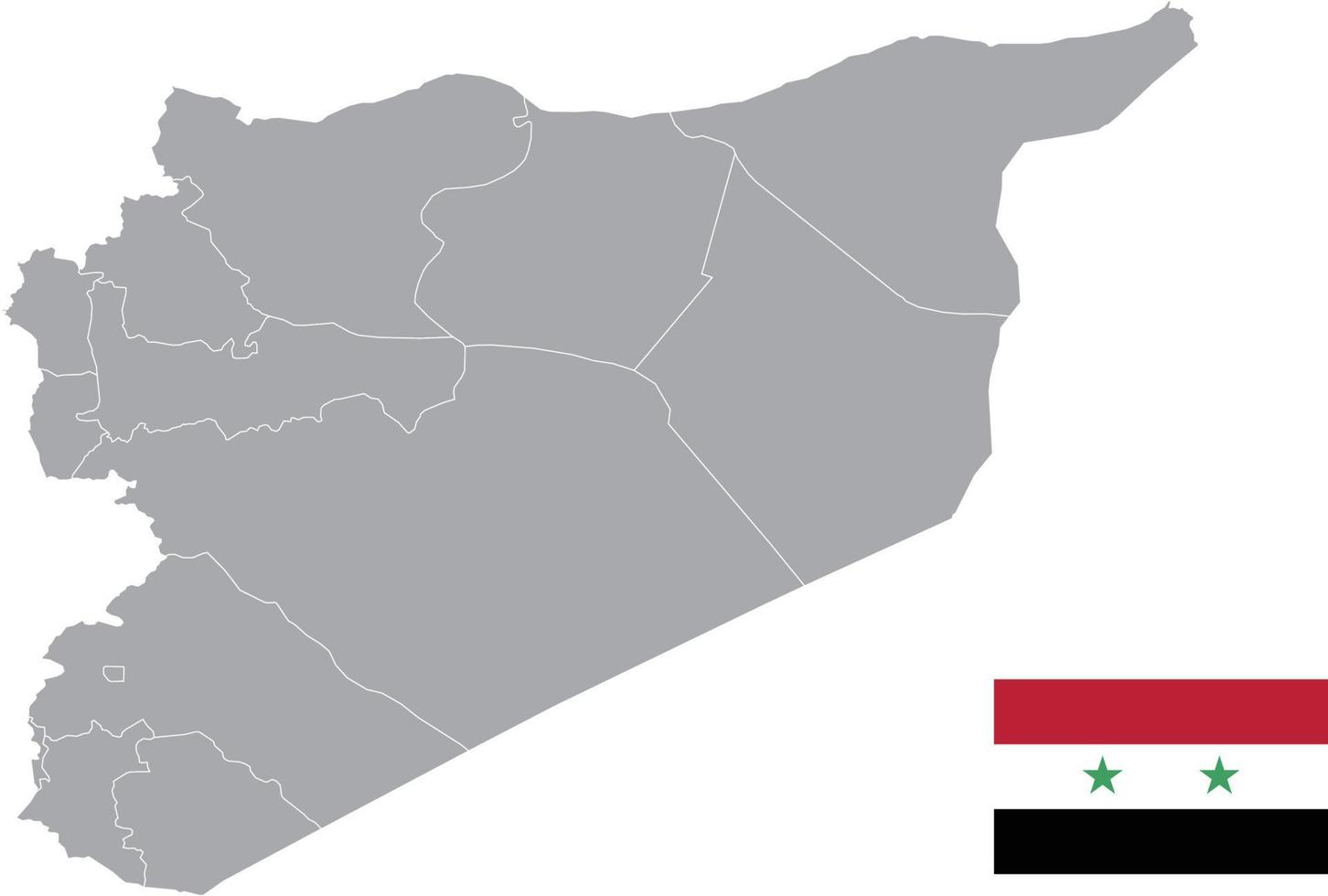 mappa della siria. bandiera della siria. icona piatta simbolo illustrazione vettoriale