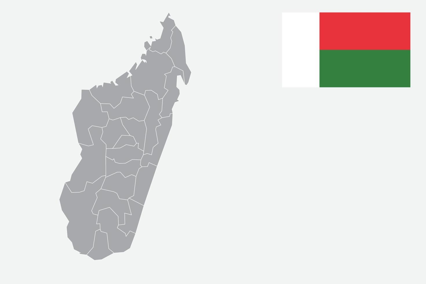 mappa del madagascar. bandiera del madagascar. icona piatta simbolo illustrazione vettoriale