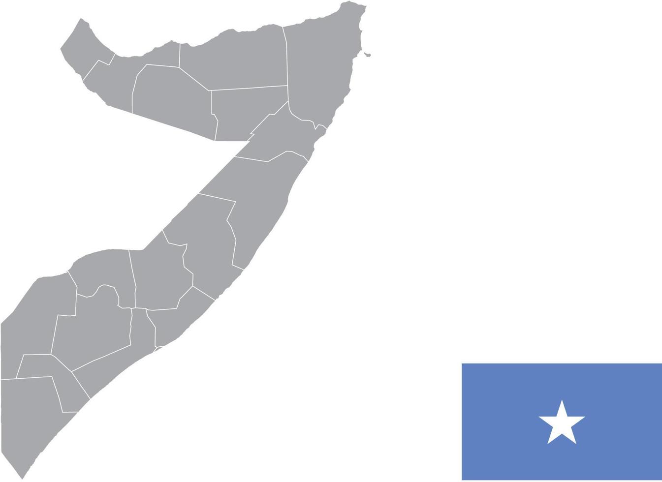 mappa della somalia. bandiera della Somalia. icona piatta simbolo illustrazione vettoriale