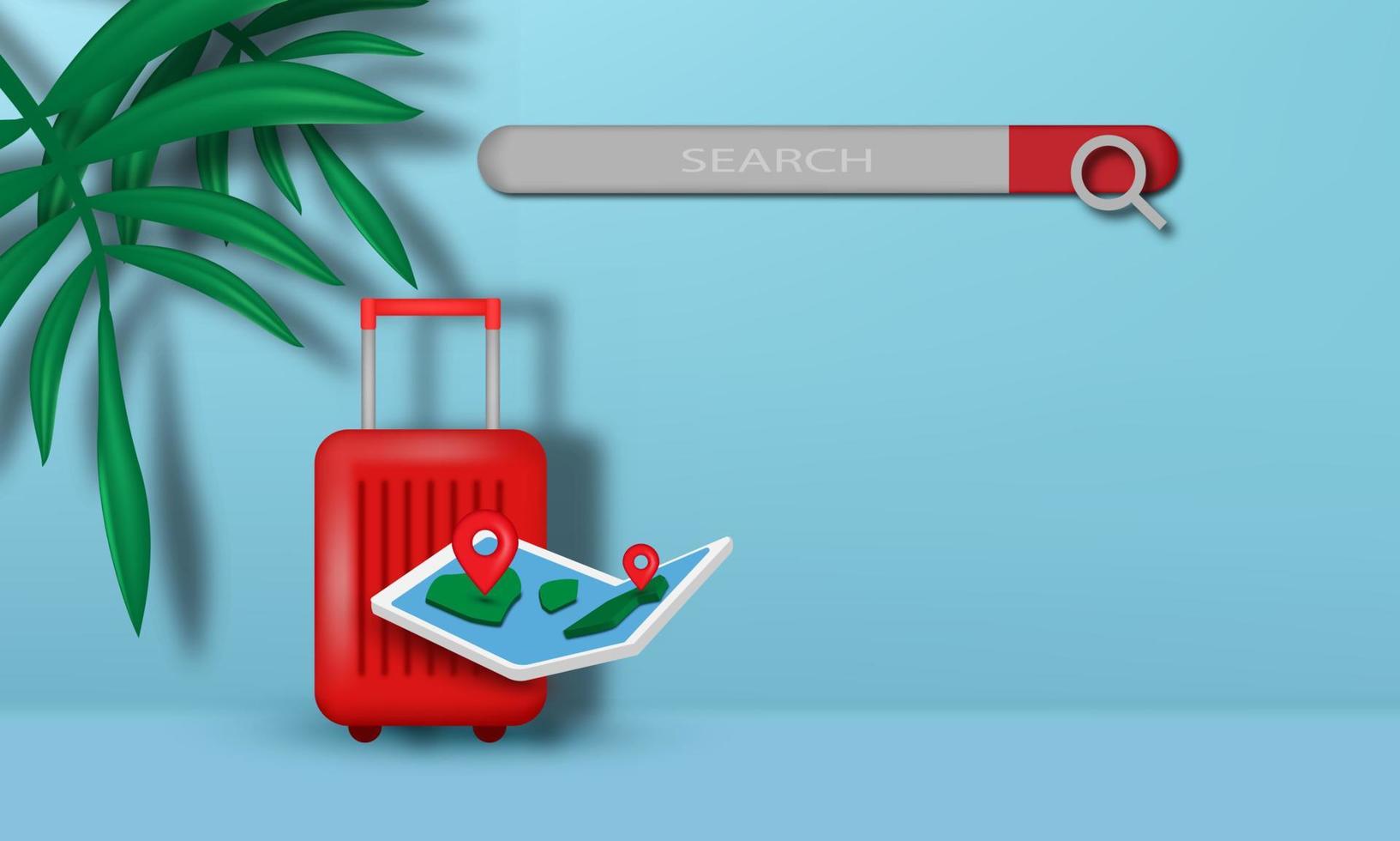 banner di viaggio concetto sito web prenotazione online vettore