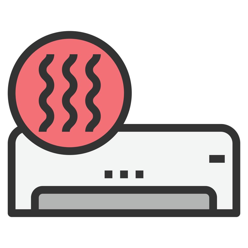 illustrazione vettoriale dell'icona di riscaldamento.