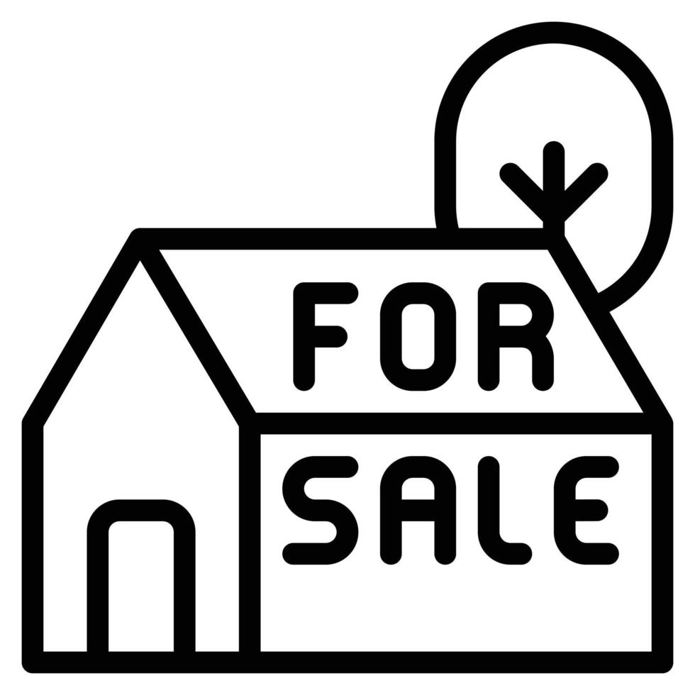 illustrazione vettoriale dell'icona di vendita della casa.