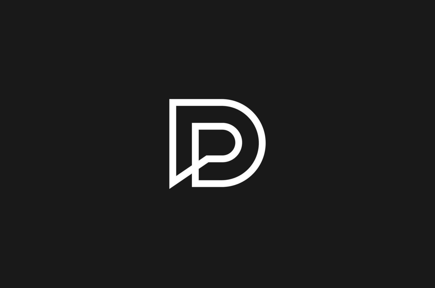 monogramma dp o concetti di design del logo lettera dp creativo vettore