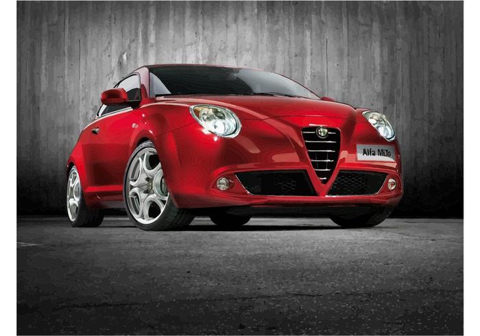 ragno rosso alfa Romeo vettore