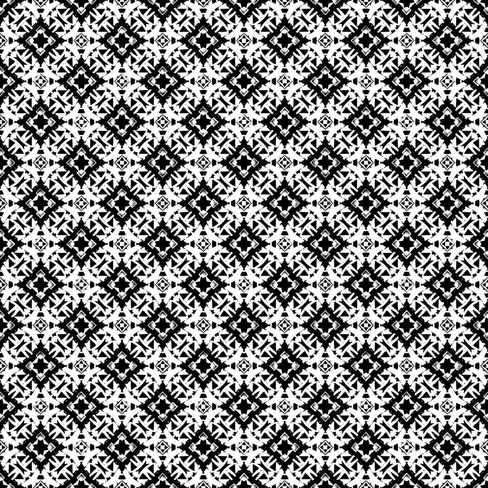 trama in bianco e nero senza cuciture. disegno grafico ornamentale in scala di grigi. ornamenti a mosaico. modello di modello. illustrazione vettoriale. eps10. vettore