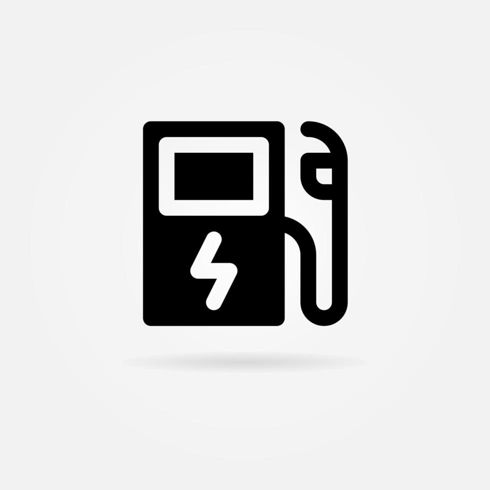 carburante, energia, eco icona stile solido. elemento di design dell'icona di vettore. sfondo del modello di icona di vettore