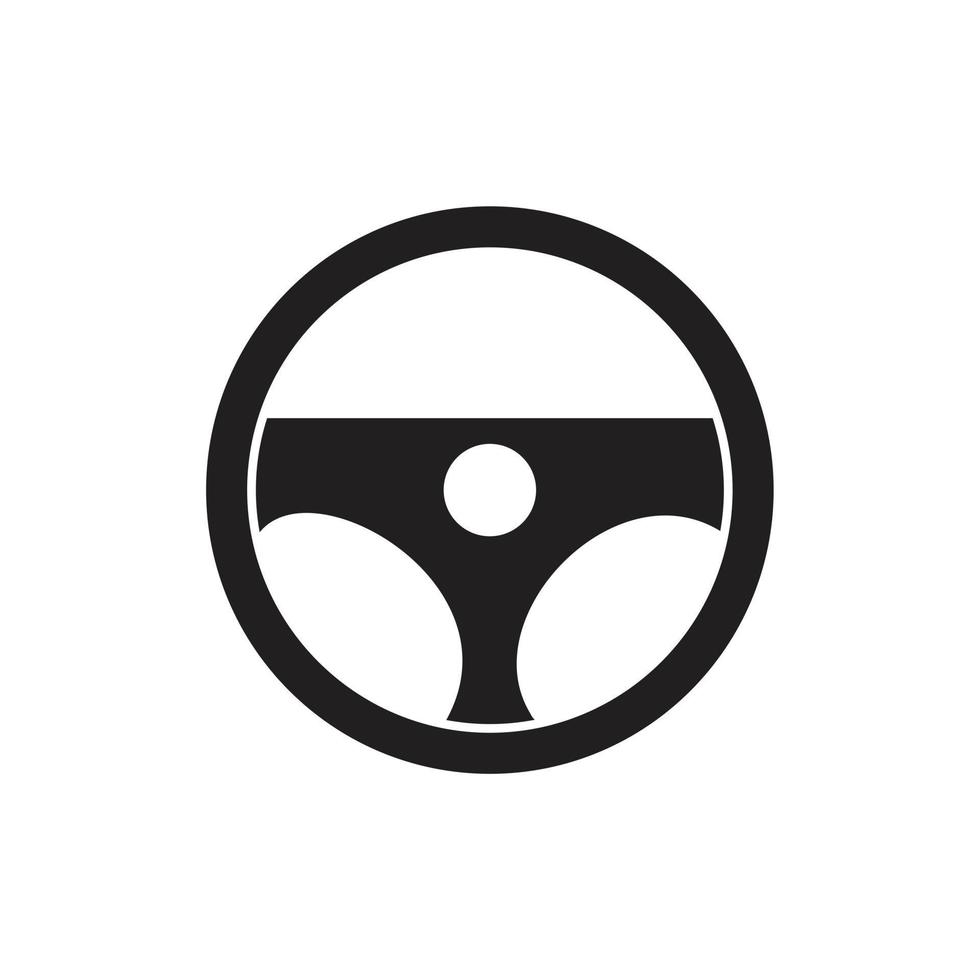 volante icona modello colore nero modificabile. illustrazione vettoriale piatta simbolo dell'icona del volante per la progettazione grafica e web.