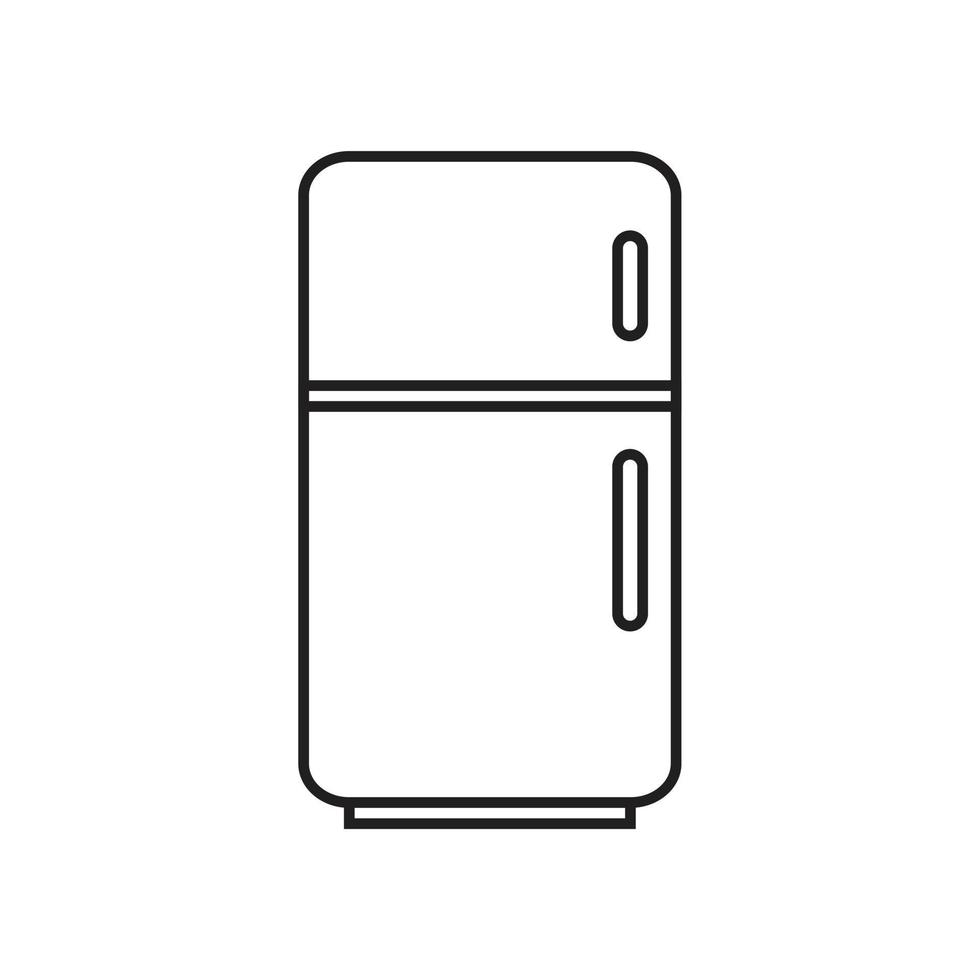 modello icona frigorifero colore nero modificabile. vettore