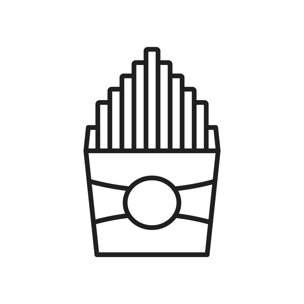 modello icona patatine fritte colore nero modificabile. illustrazione vettoriale piatta simbolo icona patatine fritte per grafica e web design.