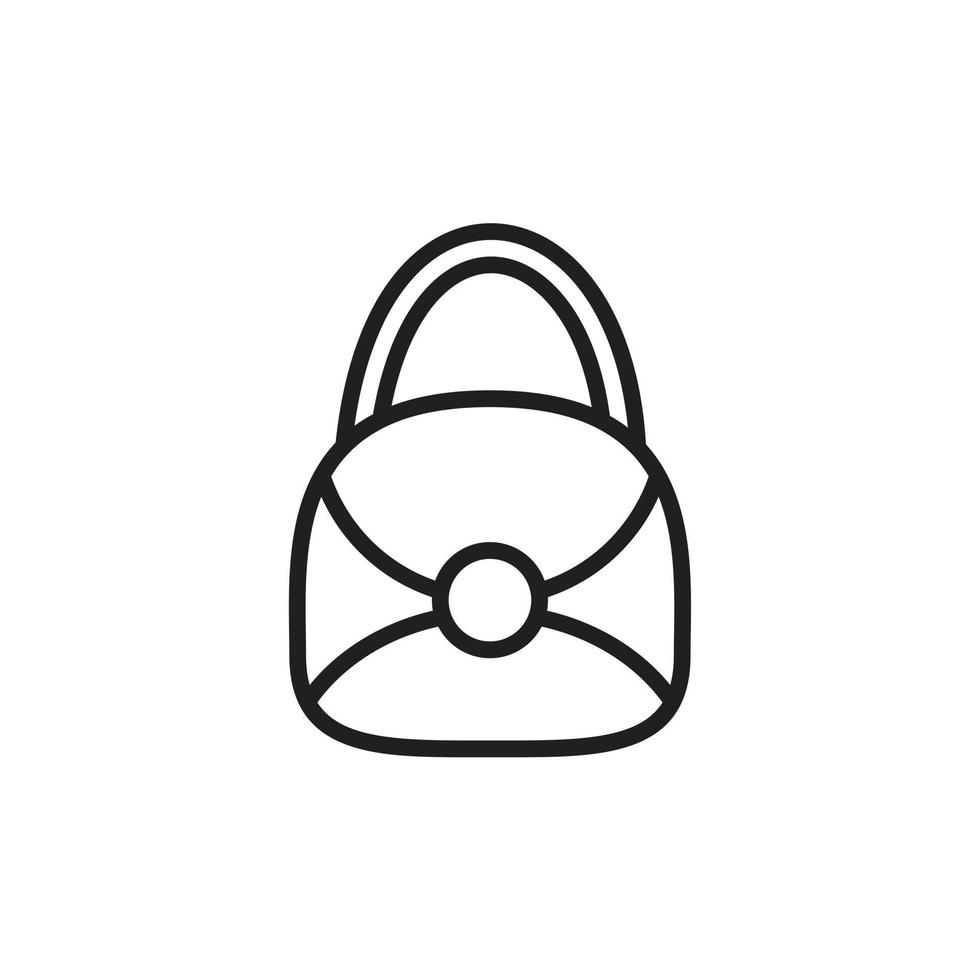 modello icona borsetta colore nero modificabile. illustrazione vettoriale piatta simbolo icona borsa per grafica e web design.