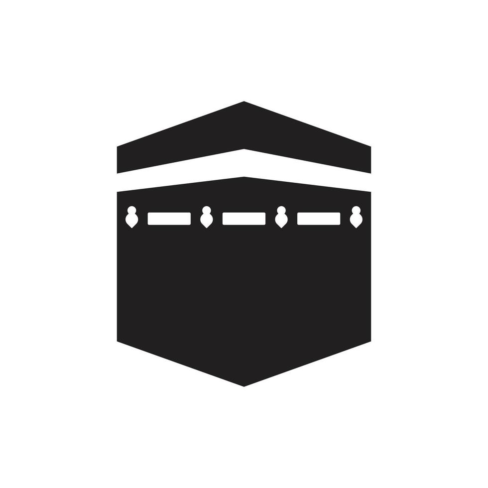 modello icona kaaba colore nero modificabile. illustrazione vettoriale piatta simbolo icona kaaba per grafica e web design.