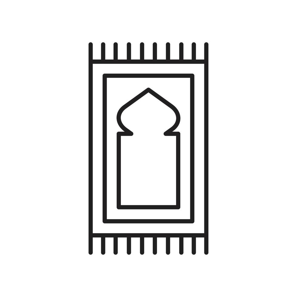 modello icona tappeto da preghiera colore nero modificabile. tappeto da preghiera icona simbolo piatto illustrazione vettoriale per grafica e web design.