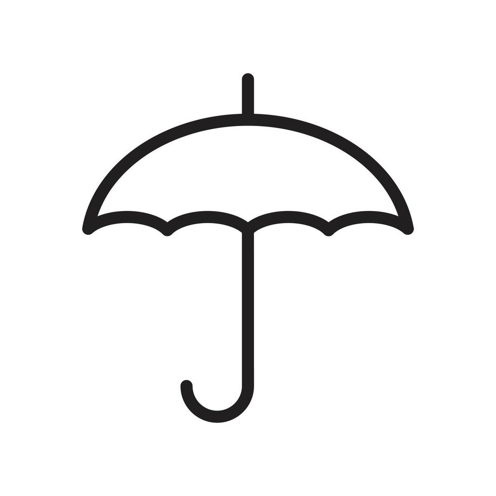 modello icona ombrello colore nero modificabile. Illustrazione vettoriale piatta simbolo icona ombrello per grafica e web design.