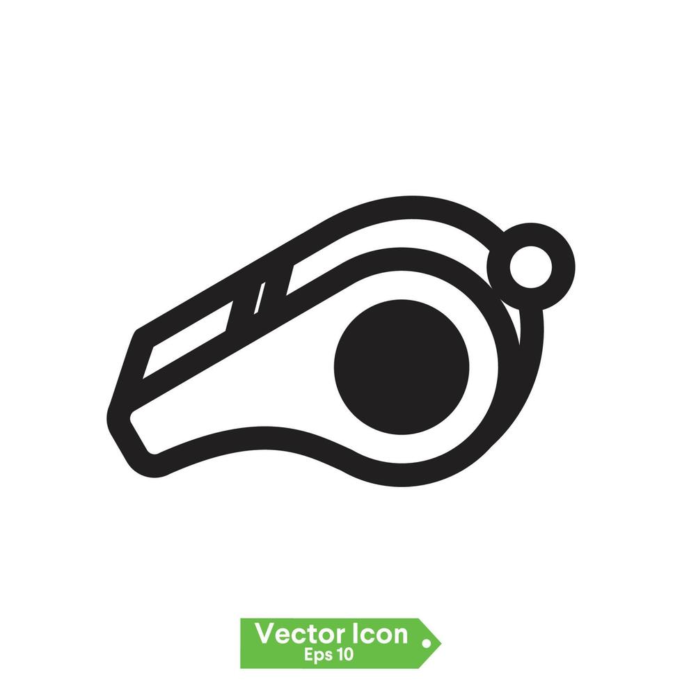 icona di fischietto in stile linea. per il tuo design, logo. illustrazione vettoriale. tratto modificabile. vettore