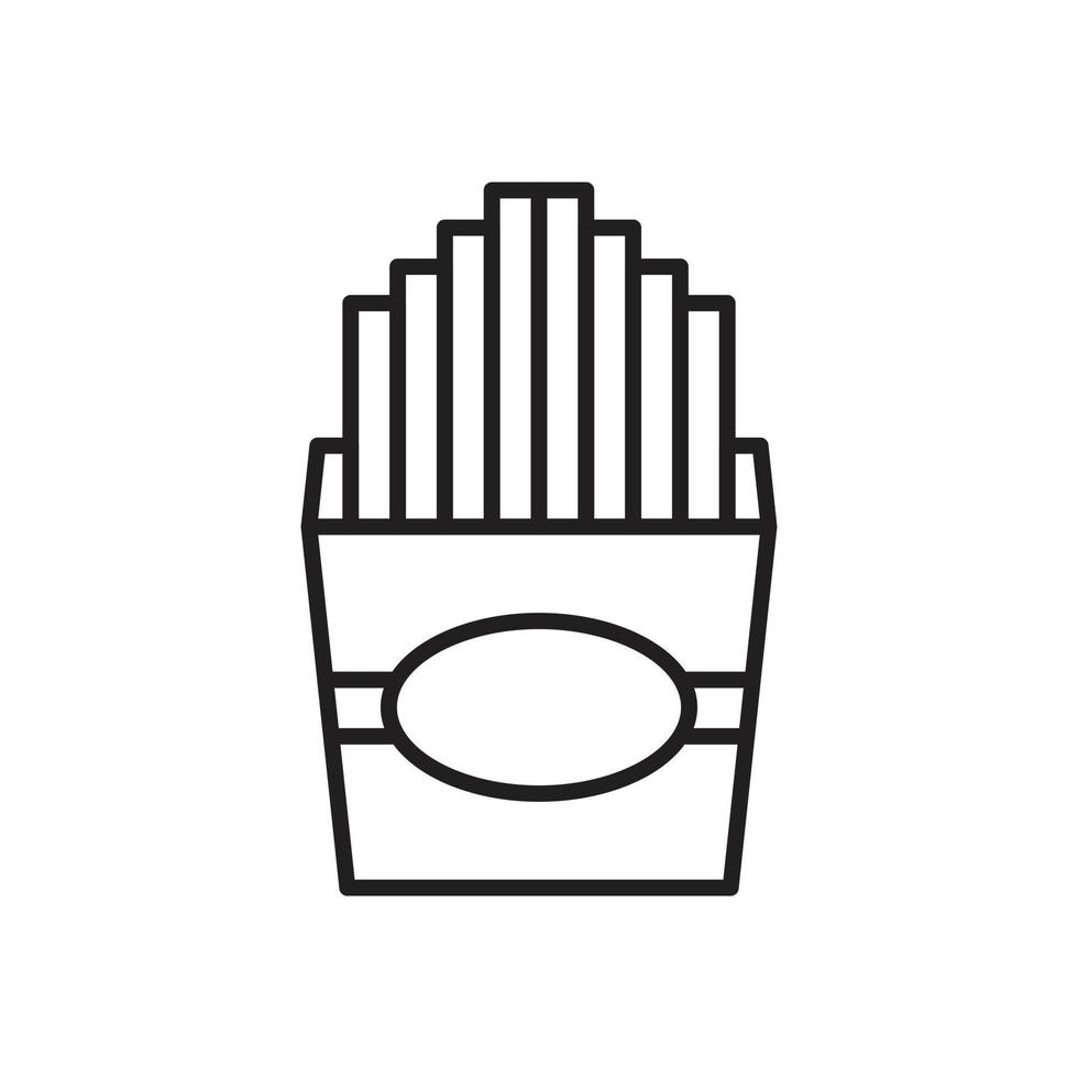 modello icona patatine fritte colore nero modificabile. illustrazione vettoriale piatta simbolo icona patatine fritte per grafica e web design.
