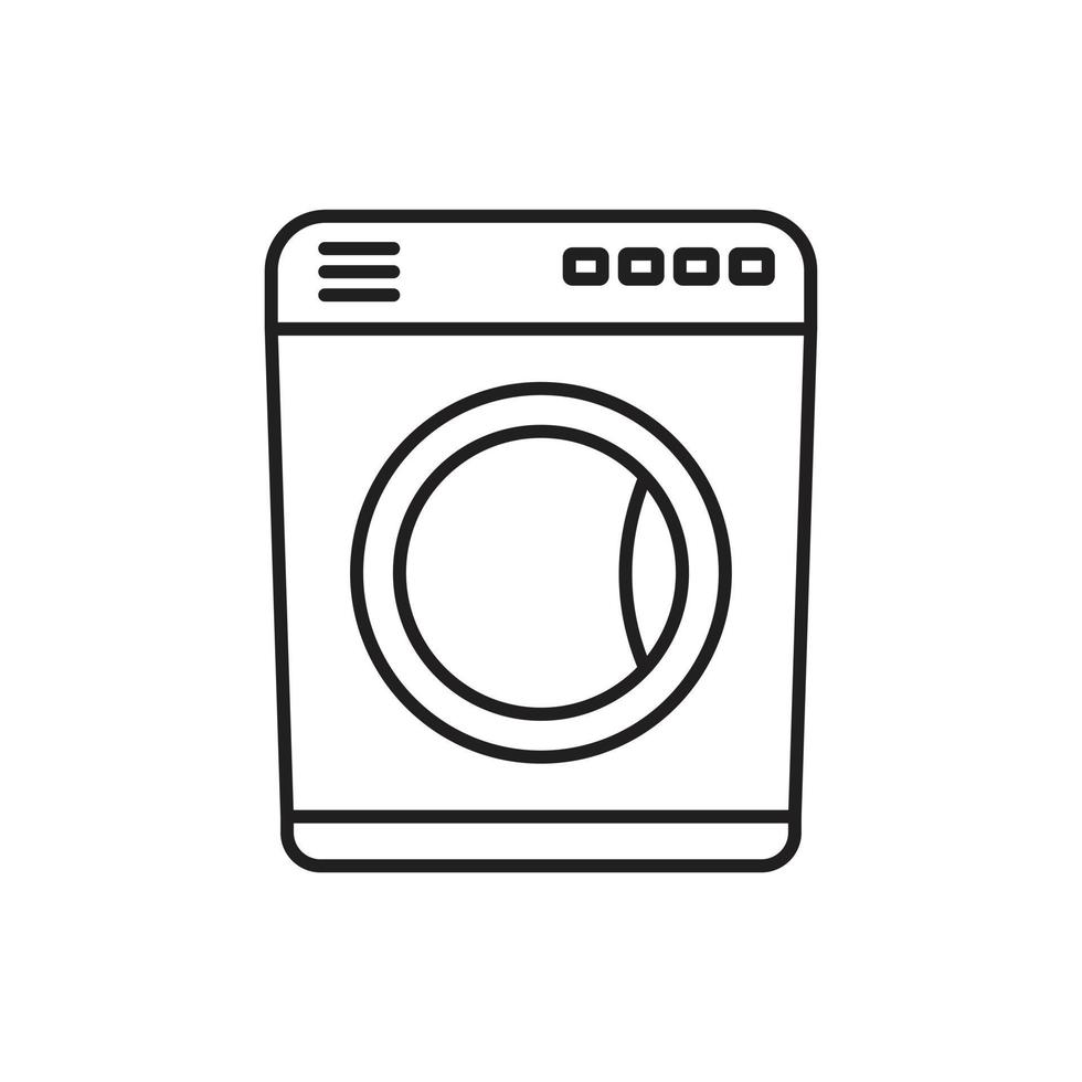 modello icona lavatrice colore nero modificabile. vettore