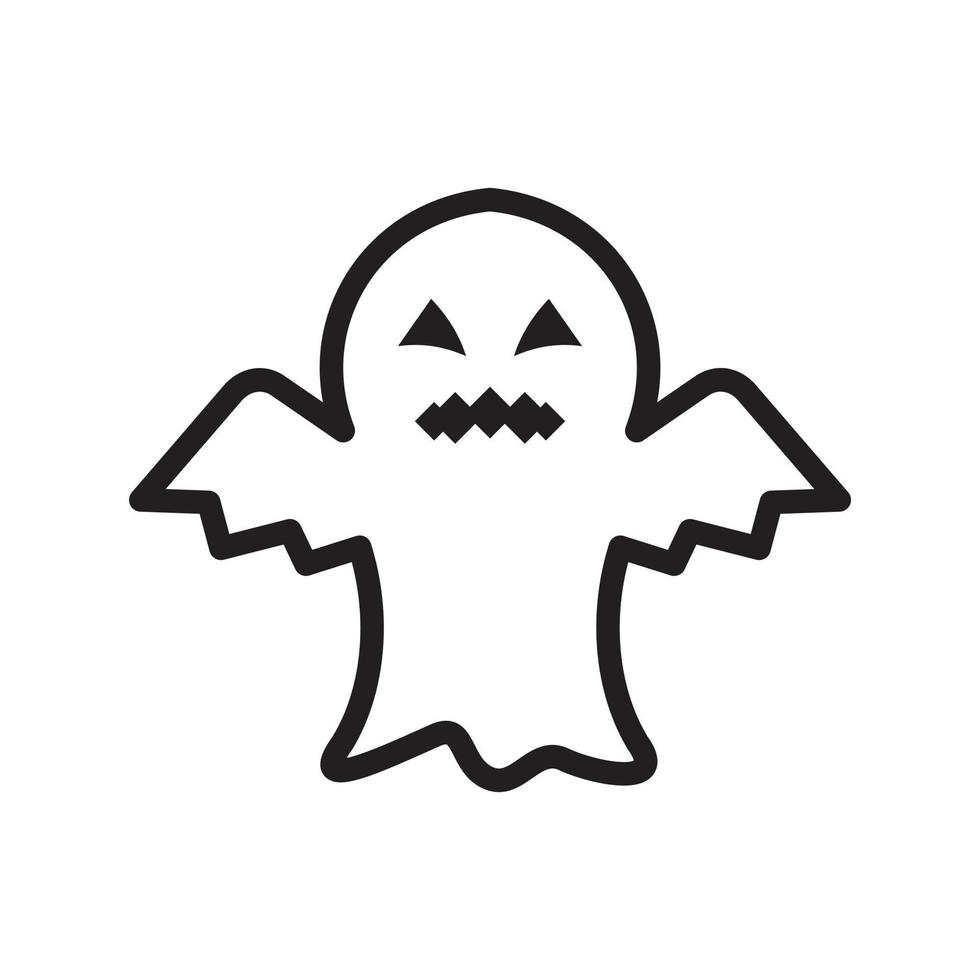 illustrazione vettoriale icona fantasma per grafica e web design.