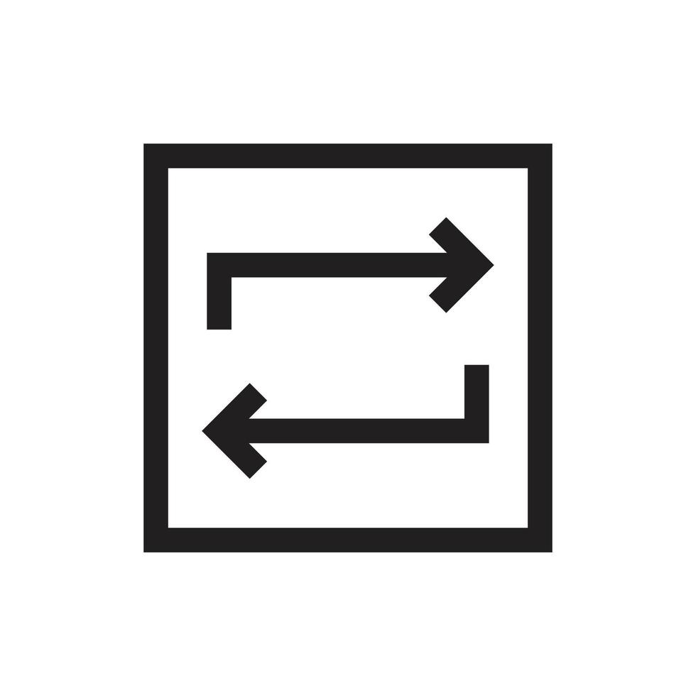 sostituzione icona modello colore nero modificabile. icona di sostituzione simbolo illustrazione vettoriale piatta per grafica e web design.