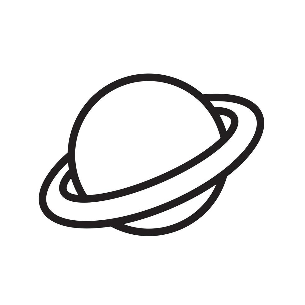 spazio e pianeta icona simbolo piatto vettore segno isolato su sfondo bianco. semplice illustrazione vettoriale logo per grafica e web design.