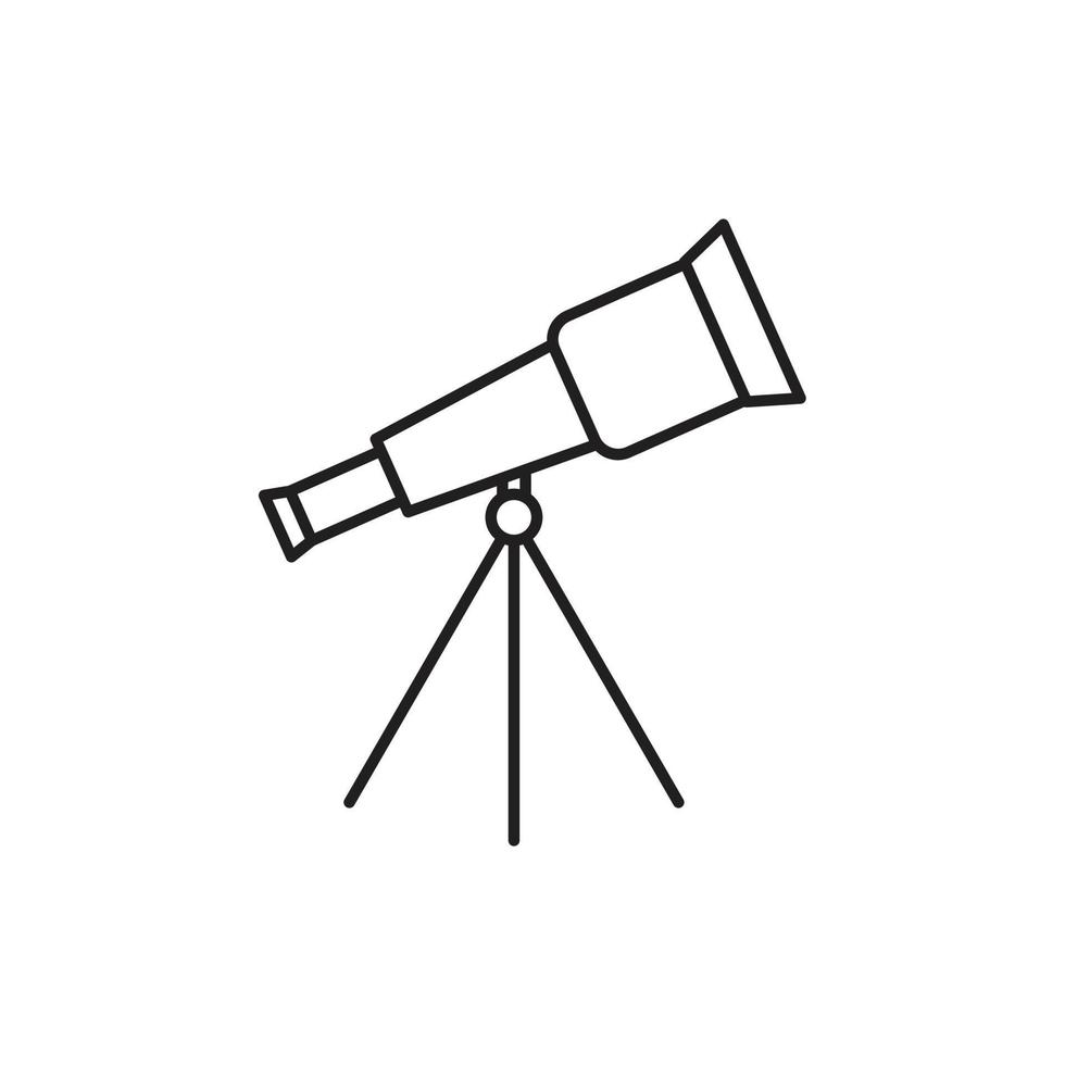 modello icona telescopio colore nero modificabile. illustrazione vettoriale piatta simbolo dell'icona del telescopio per la progettazione grafica e web.
