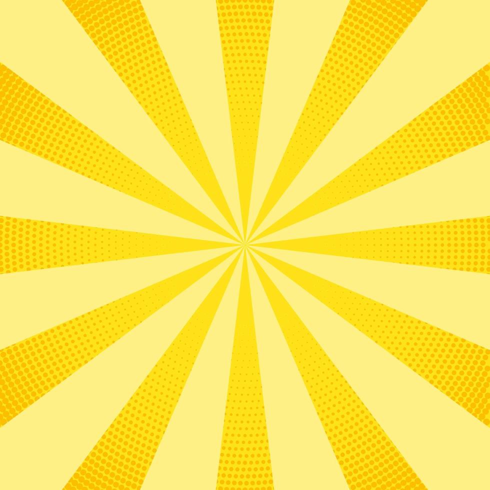 illustrazione dei raggi del sole astratti giallo arancio vettore