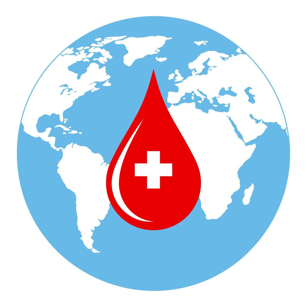 illustrazione del logo della trasfusione di sangue vettore