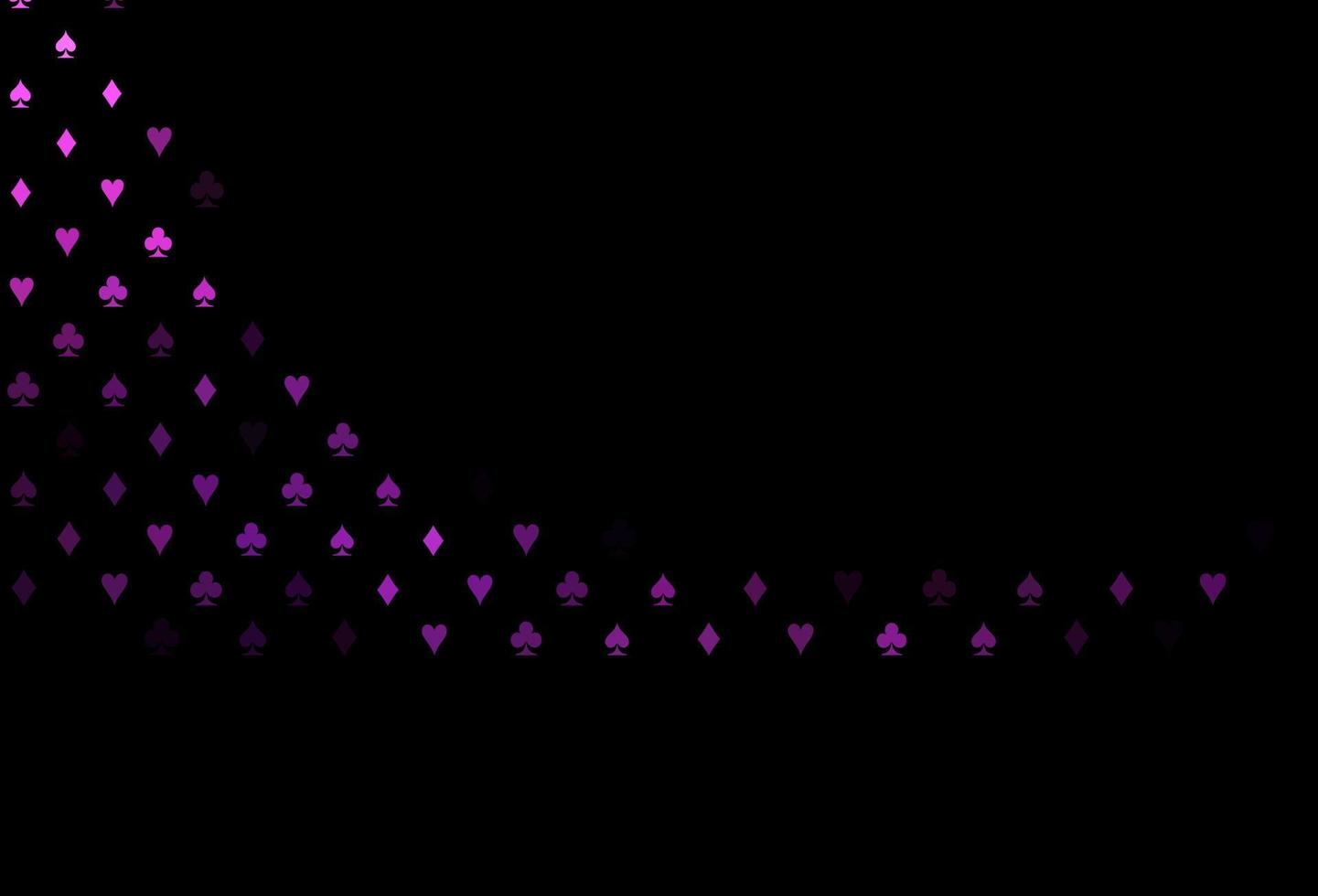 modello vettoriale rosa scuro con simboli di poker.