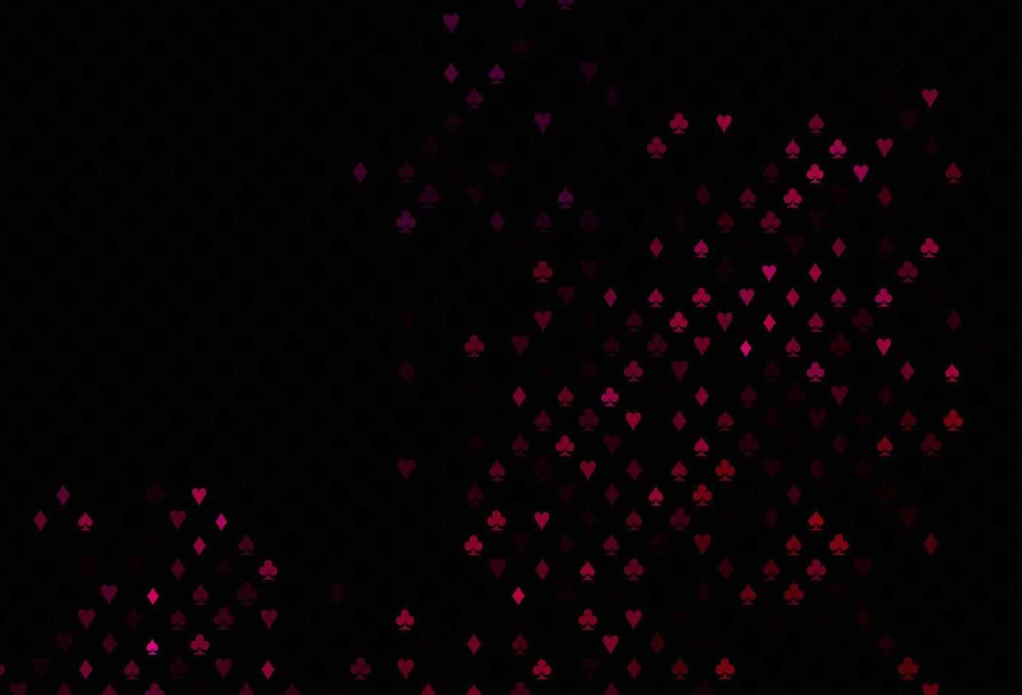 copertina vettoriale rosa scuro con simboli di gioco d'azzardo.