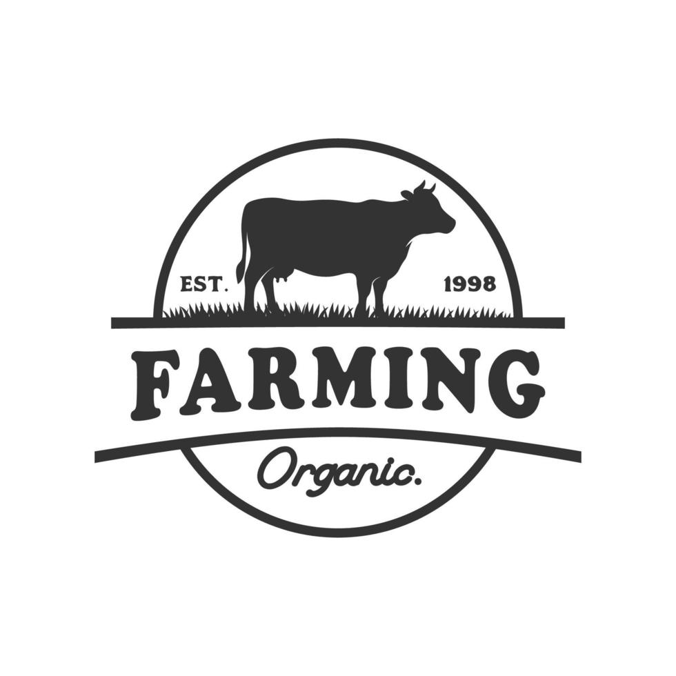 ispirazione per il logo degli animali da fattoria. design piatto. concetto di illustrazione vettoriale