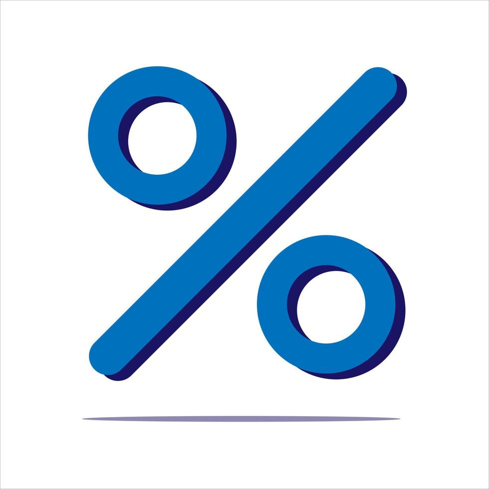 segno di percentuale. percentuale, sconto, vendite, concetto di promozione. illustrazione dell'icona di vettore. vettore