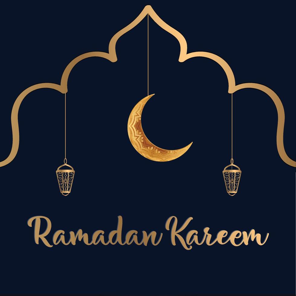 ramzan ramadan kareem mubarak post card santomese vettore