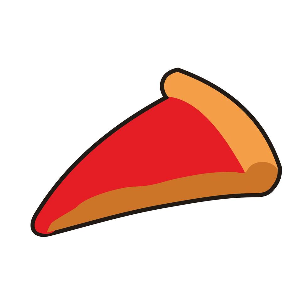 disegno vettoriale dell'illustrazione del cibo per pizza