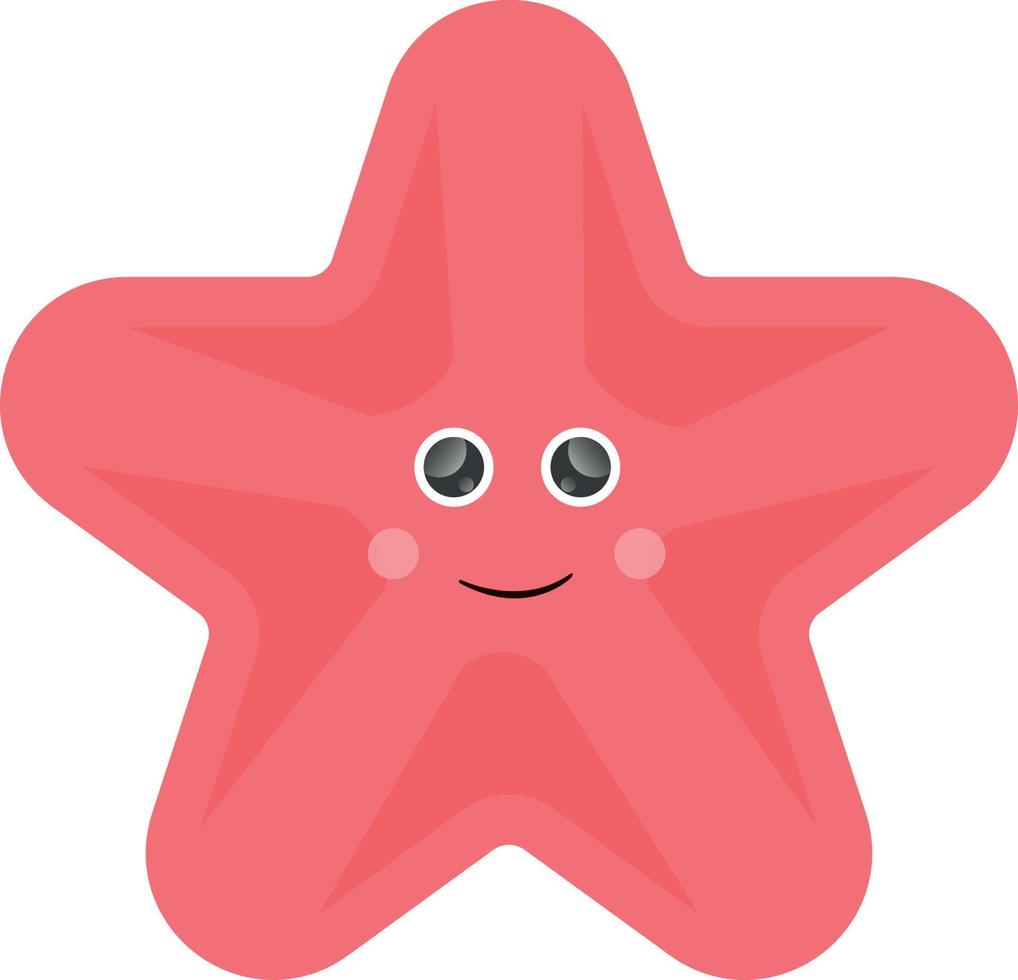 illustrazione del personaggio dei cartoni animati immagine del bambino delle stelle marine vettore