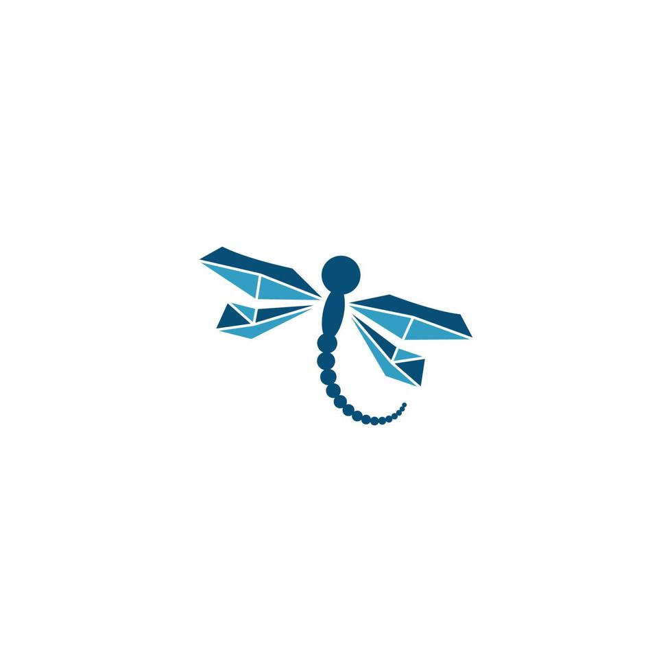 illustrazione del modello di concetto di design dell'icona del logo della libellula vettore