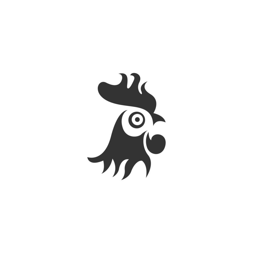 vettore del modello di progettazione dell'icona del logo del gallo