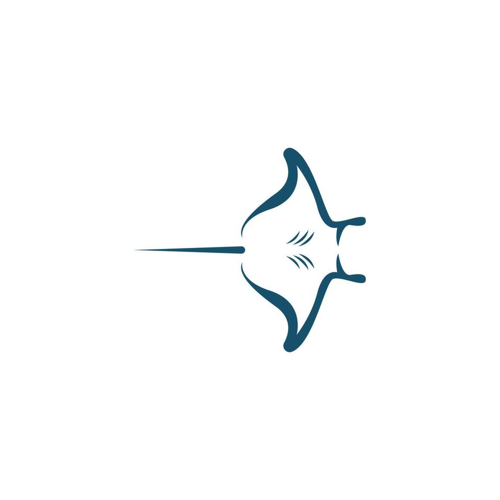 stingray icona logo design concept template illustrtation vettore