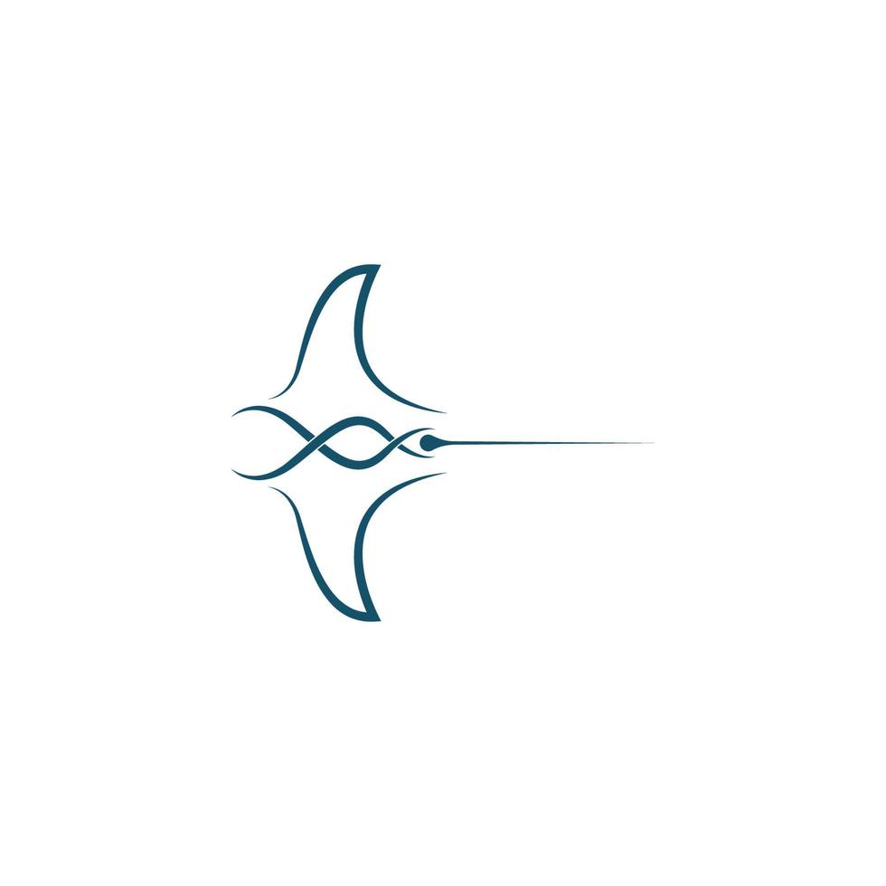 stingray icona logo design concept template illustrtation vettore