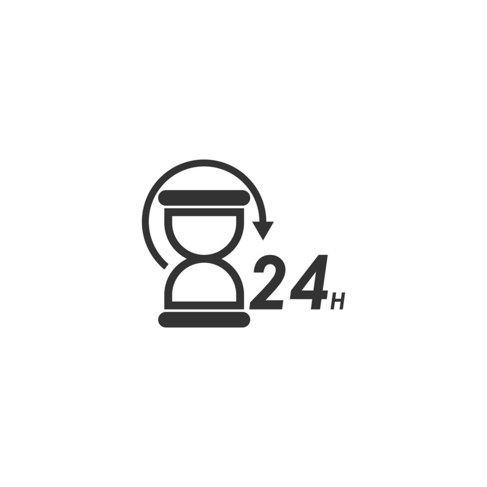 24 ore icona logo illustrazione vettoriale design