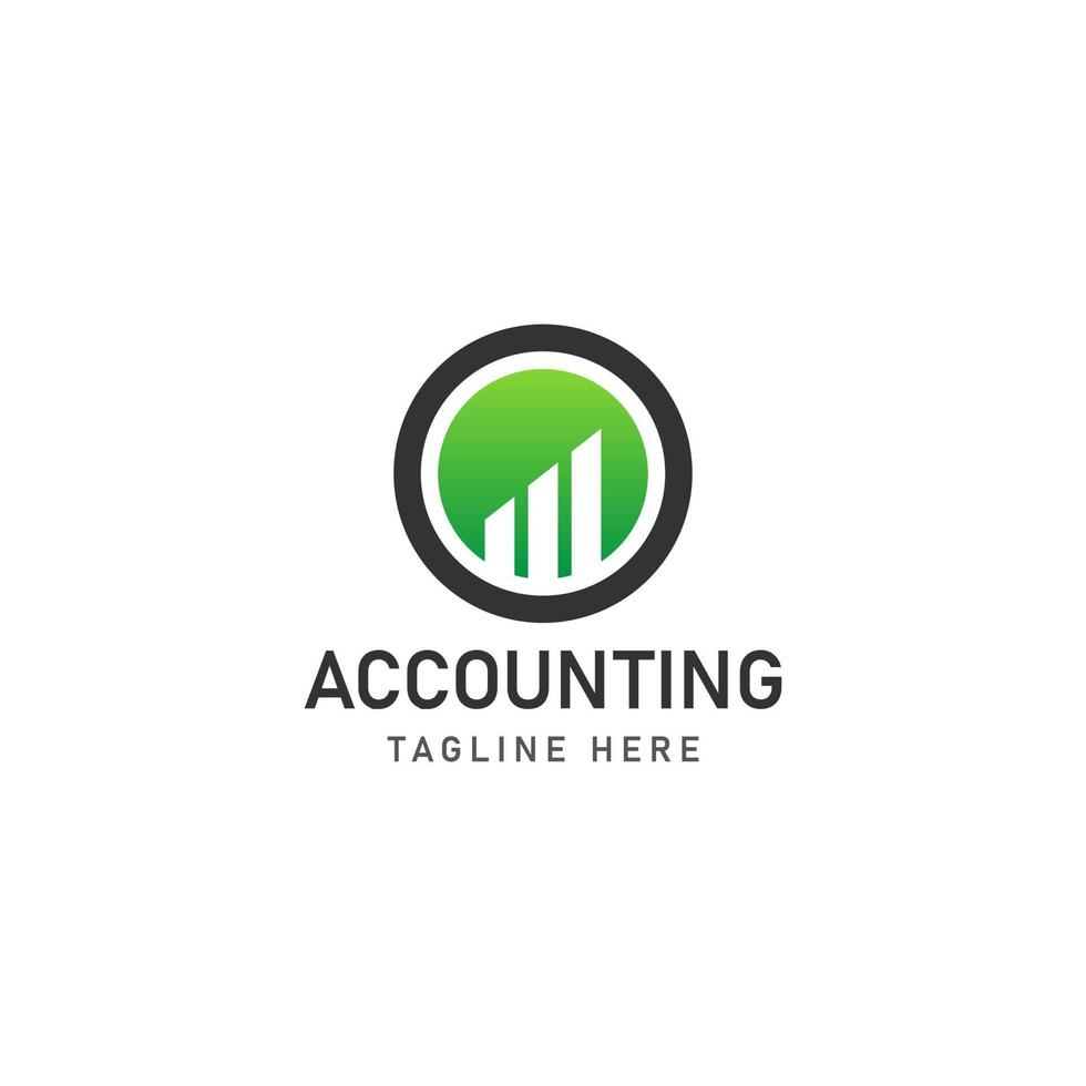 disegno dell'icona del logo di contabilità aziendale vettore