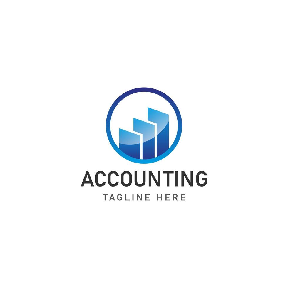 disegno dell'icona del logo di contabilità aziendale vettore